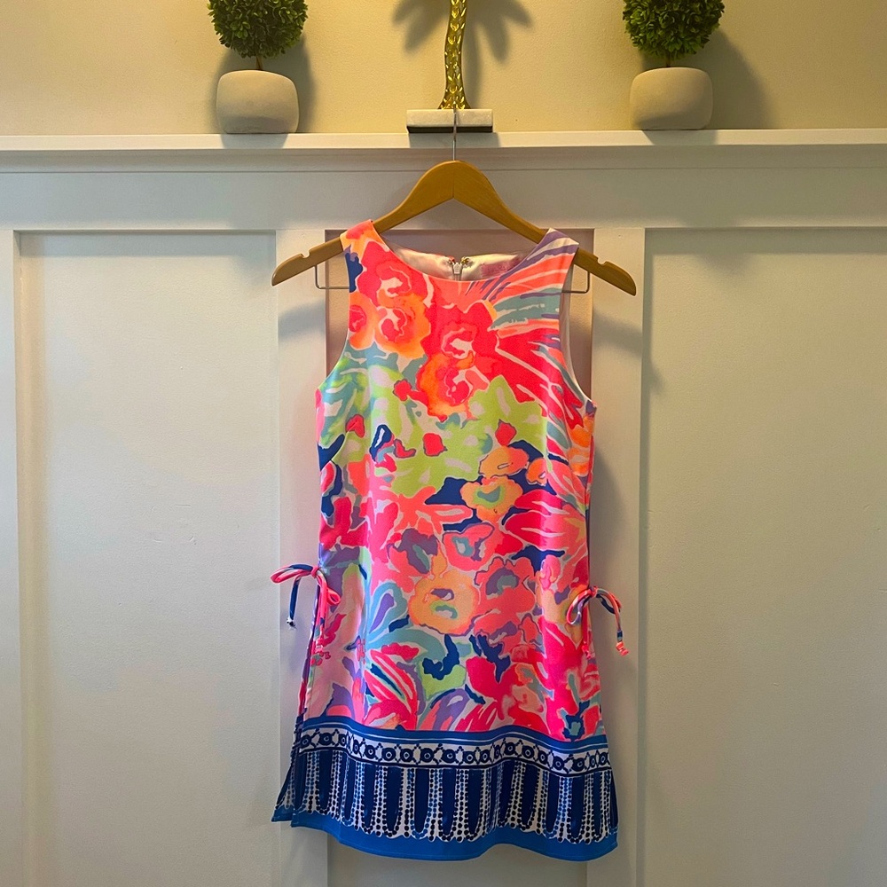 🌴🪸 LILLY PULITZER🌴Donna Shift Romper Dress-Playa Hermosa 🌴Size 00